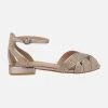 Sandalias abiertas de puntera con detalles de strass