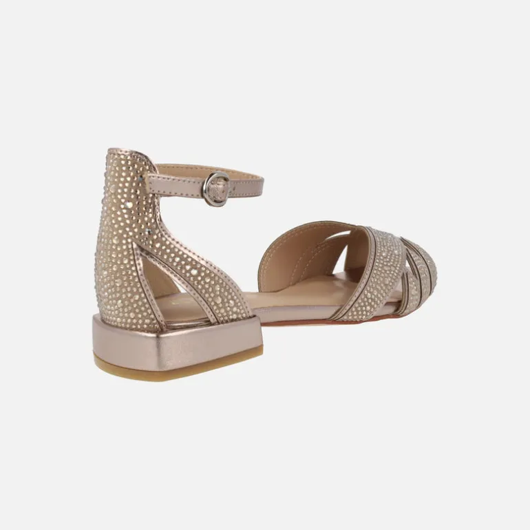 Sandalias abiertas de puntera con detalles de strass
