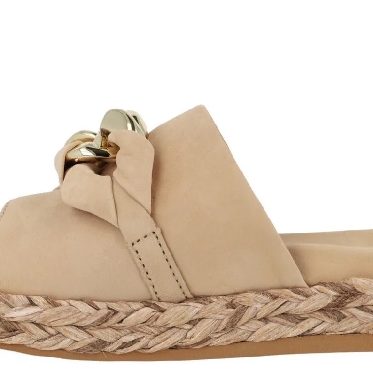 Sandalias Ancona con cadena y plataforma de yute
