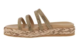 Sandalias Ancona de cuatro tiras con strass