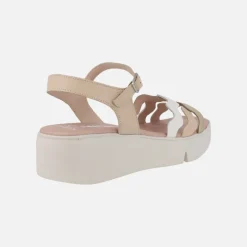 Sandalias Andy con tiras de piel combinadas y cuña WondersFLY