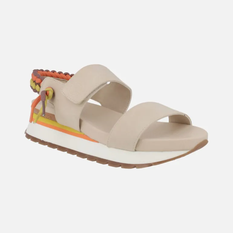 Sandalias Austell con cierre de velcro y detalle de trenzado multicolor
