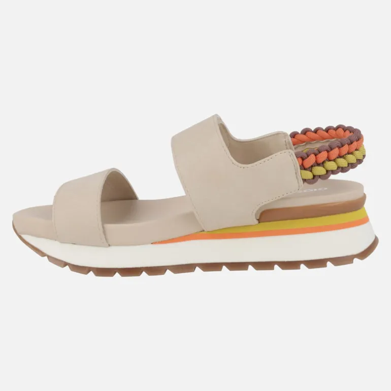 Sandalias Austell con cierre de velcro y detalle de trenzado multicolor