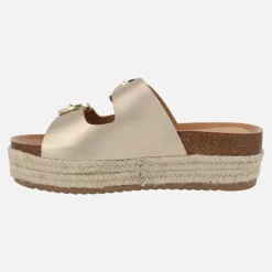 Sandalias bio con hebillas y plataforma de yute Perla