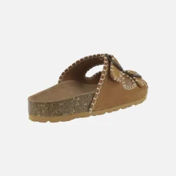 Sandalias Bio con hebillas y pespunteado
