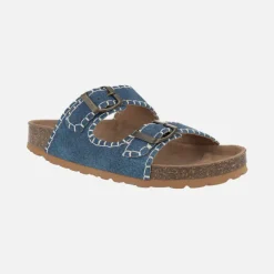 Sandalias Bio con hebillas y pespunteado