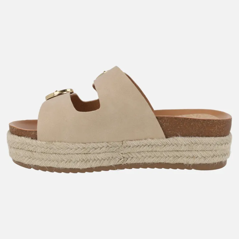 Sandalias bio con hebillas y plataforma de yute Perla