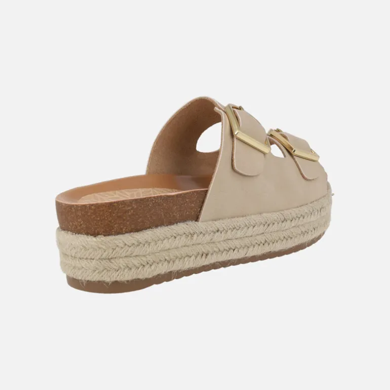 Sandalias bio con hebillas y plataforma de yute Perla