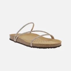 Sandalias bio con tiras de strass Brionia