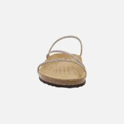 Sandalias bio con tiras de strass Brionia