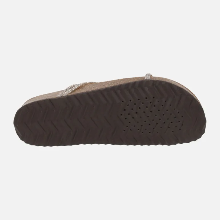 Sandalias bio con tiras de strass Brionia