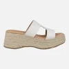 Sandalias blancas con plataforma de yute 51649