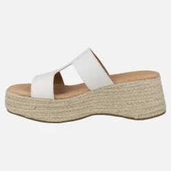 Sandalias blancas con plataforma de yute 51649