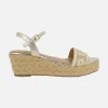 Sandalias Candia en rafia con bordados