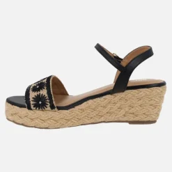 Sandalias Candia en rafia con bordados