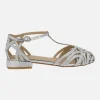 Sandalias cangrejeras con detalles de pedreria