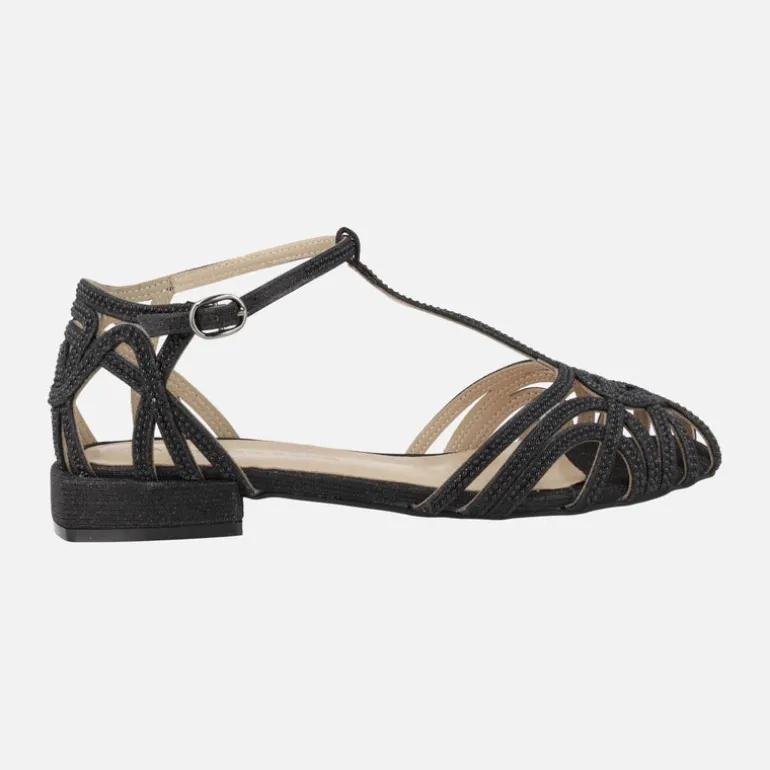 Sandalias cangrejeras con detalles de pedreria
