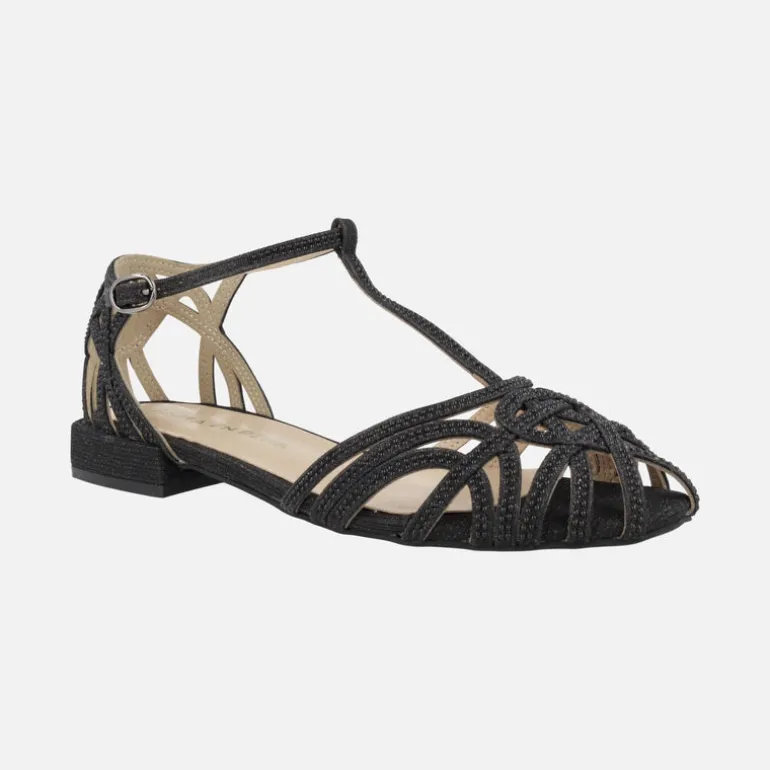 Sandalias cangrejeras con detalles de pedreria