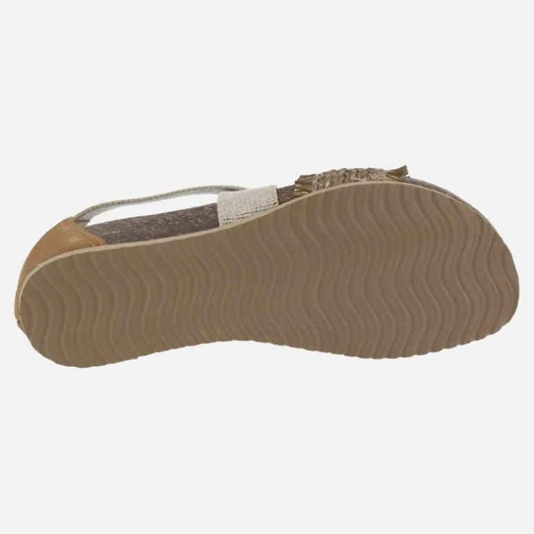 Sandalias cerradas de talón con tiras elásticas al empeine