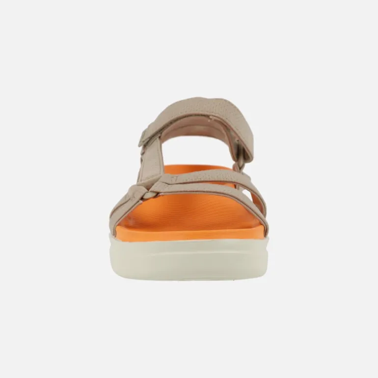 Sandalias Claire en tejido taupe con cierre de velcros