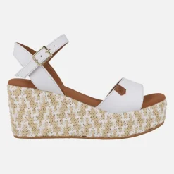 Sandalias con cuña de rafia Akumal Bombay