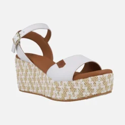 Sandalias con cuña de rafia Akumal Bombay