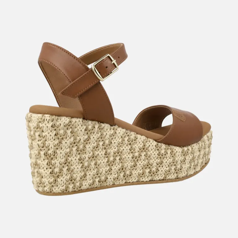 Sandalias con cuña de rafia Akumal Bombay