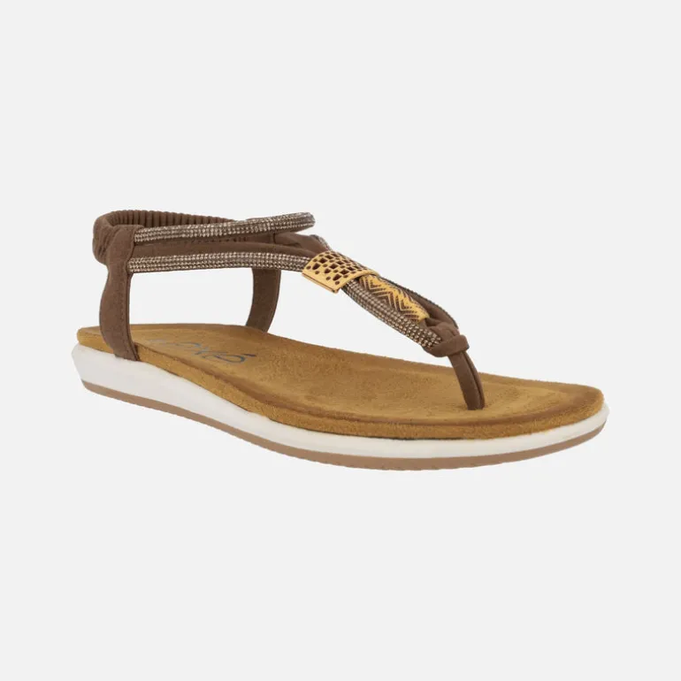 Sandalias con tira tobillera de estilo azteca