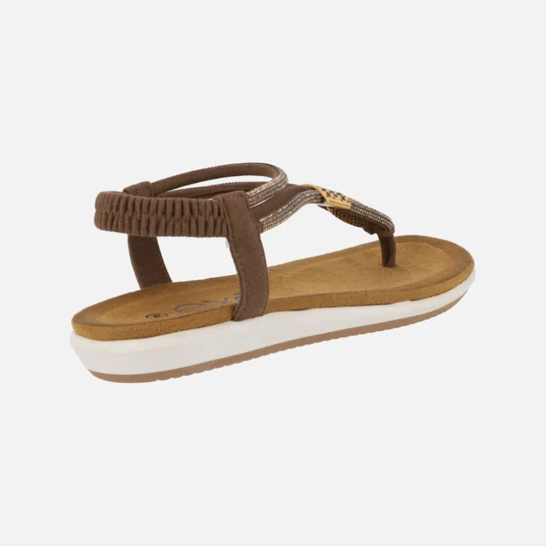 Sandalias con tira tobillera de estilo azteca