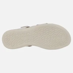 Sandalias confort combinadas en hielo y marino con cierre de velcro