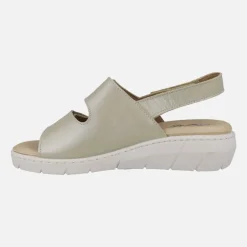 Sandalias confort de piel con cierre de velcros