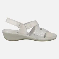 Sandalias confort en combinado multi material blanco
