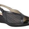 Sandalias confort en combinado negro para mujer