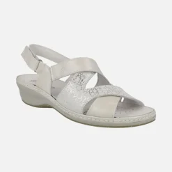 Sandalias confort en combinado multi material blanco