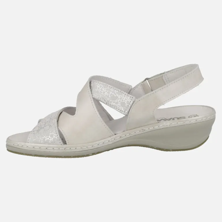 Sandalias confort en combinado multi material blanco