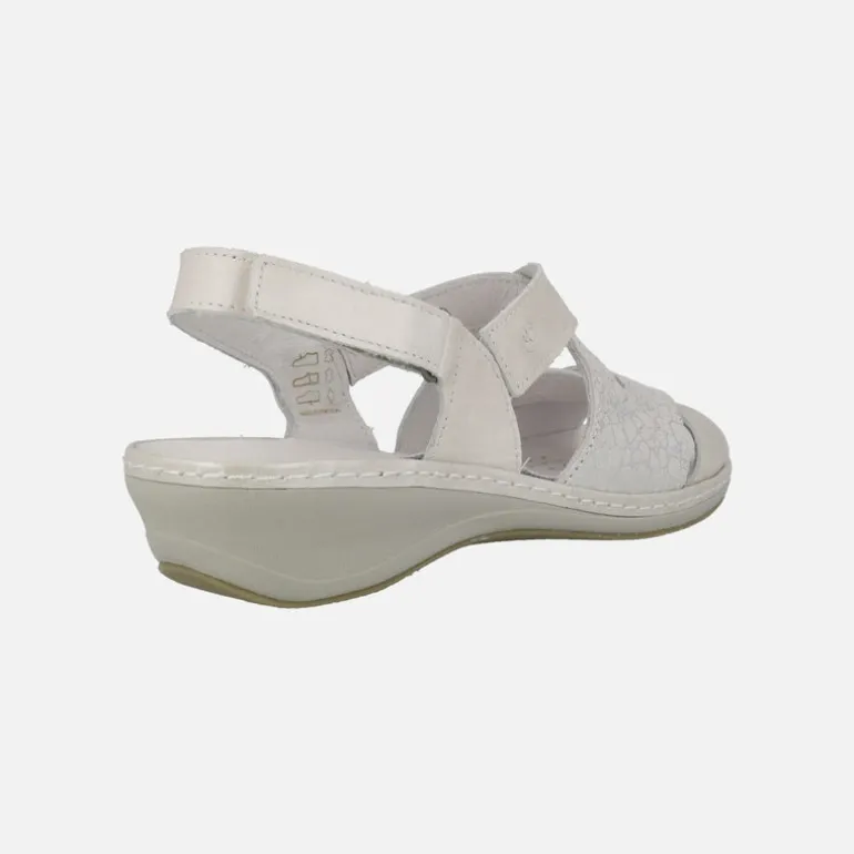 Sandalias confort en combinado multi material blanco