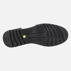 Sandalias confort negras de piel estilo cangrejeras