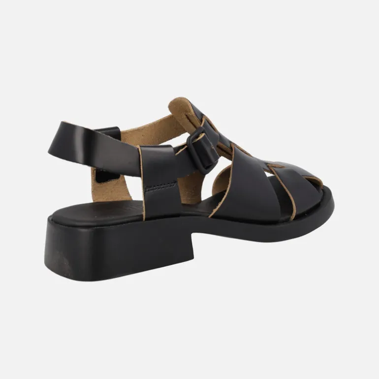 Sandalias Dana estilo cangrejeras en piel negra