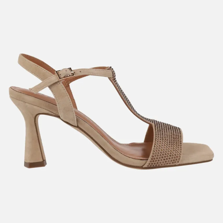 Sandalias de ante con cobertura de strass Filipos