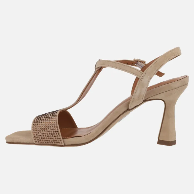 Sandalias de ante con cobertura de strass Filipos