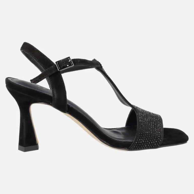 Sandalias de ante con cobertura de strass Filipos