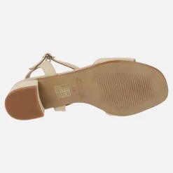 Sandalias de ante con pulsera al tobillo y tacón bajo