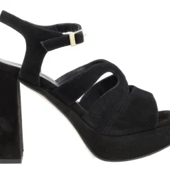 Sandalias de ante con tacón alto y plataforma