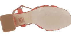 Sandalias de ante con tira de strass para mujer