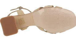 Sandalias de ante con tira de strass para mujer