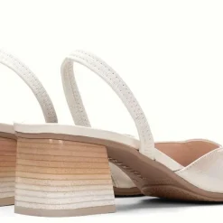 Sandalias de charol con tacón difuminado bicolor