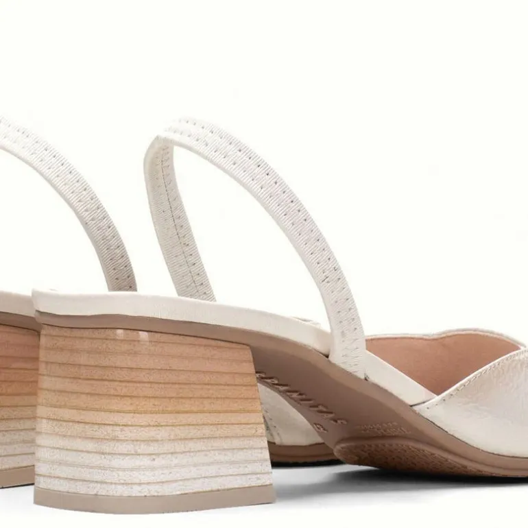 Sandalias de charol con tacón difuminado bicolor