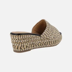 Sandalias de cuña en trenzado multicolor Egremont