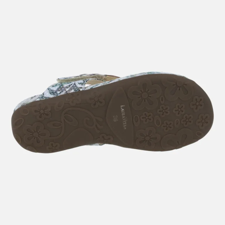 Sandalias de dedo con adorno de flor Liloo 21 gris
