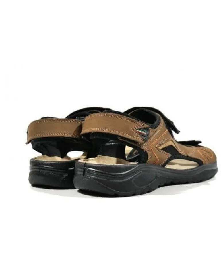 Sandalias de nobuck con cierre de velcro